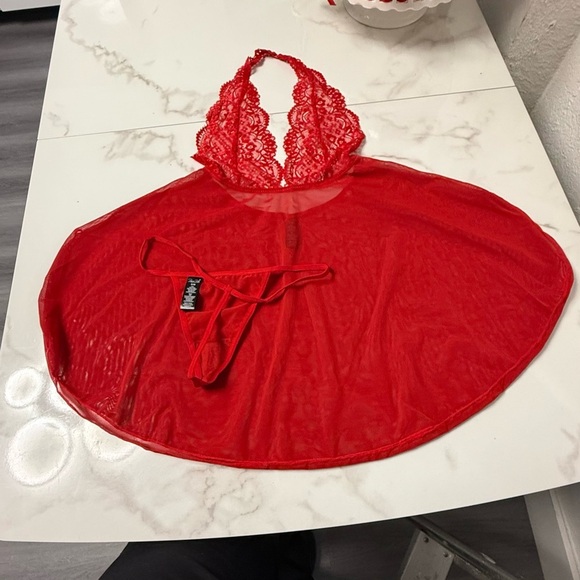 Dolled Up Red Lace Chemise - Picture 5 of 14